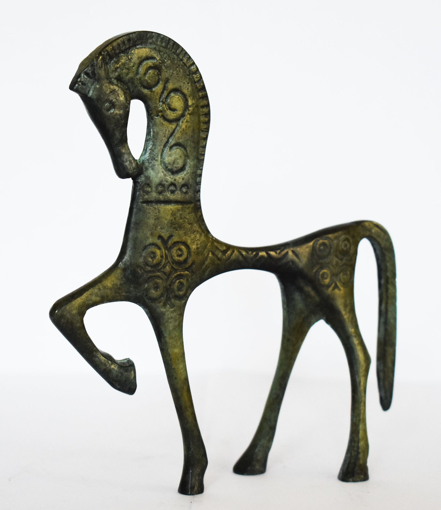 Greek Horse - Ancient - Symbol of Wealth and Prosperity- Small - Pure Bronze Statue