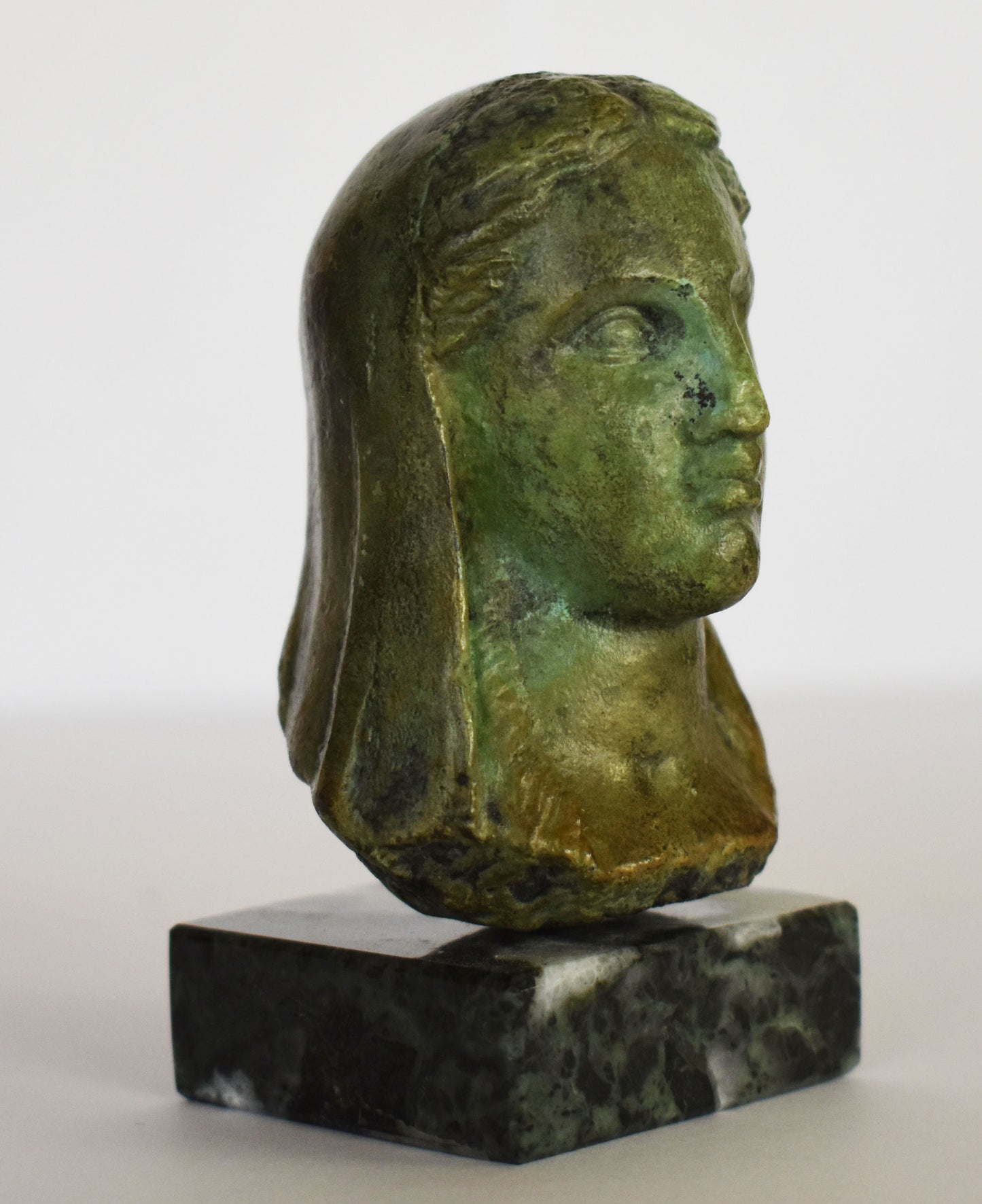 Hera Juno Head Bust - Greek Roman Goddess of Marriage, Women, Childbirth, and Family -Small -Pure Bronze Statue