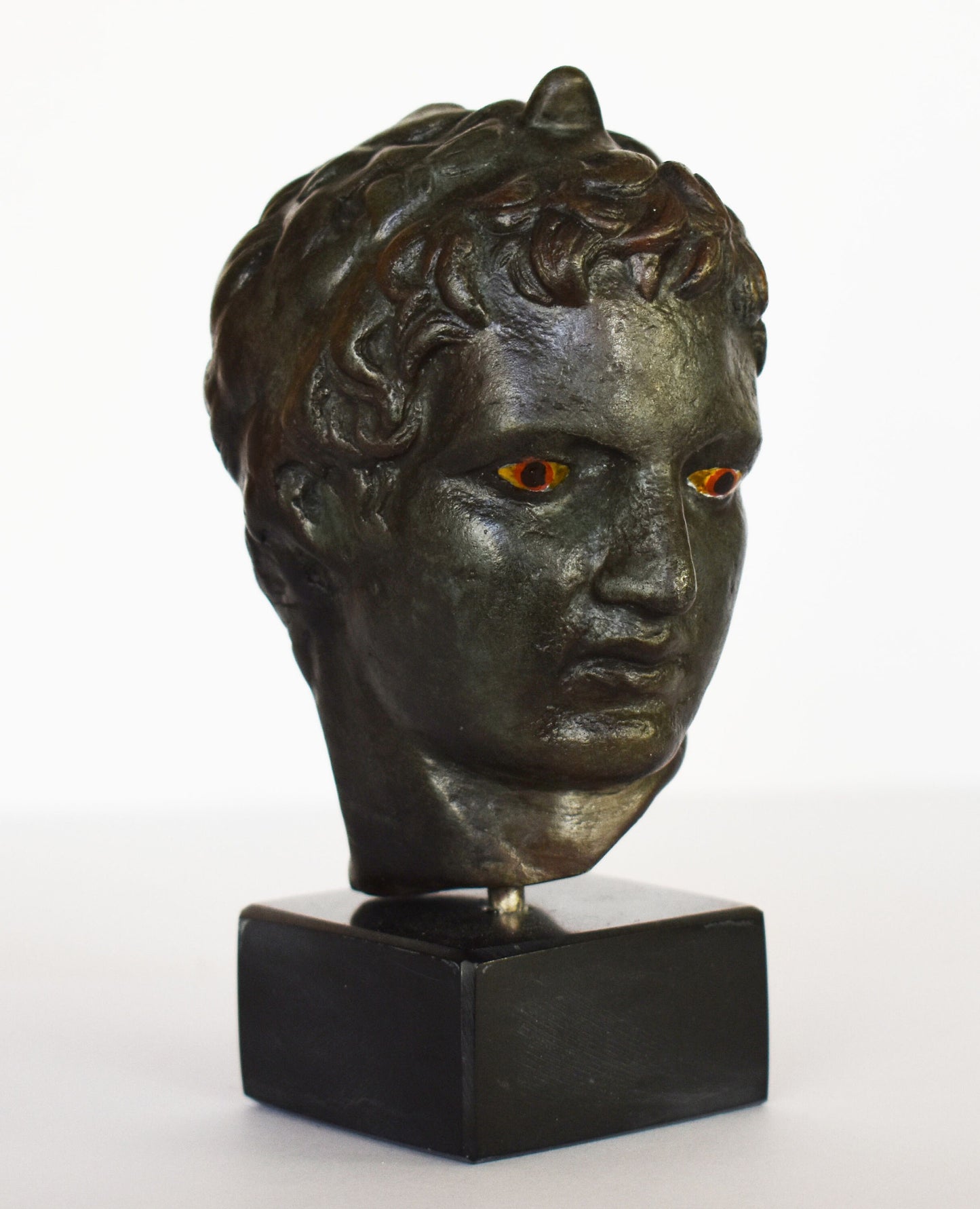 The Marathon Boy or Ephebe of Marathon - National Archaeological Museum of Athens - Small - Reproduction - Head Bust - Bronze Color Effect