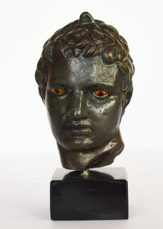 The Marathon Boy or Ephebe of Marathon - National Archaeological Museum of Athens - Small - Reproduction - Head Bust - Bronze Color Effect