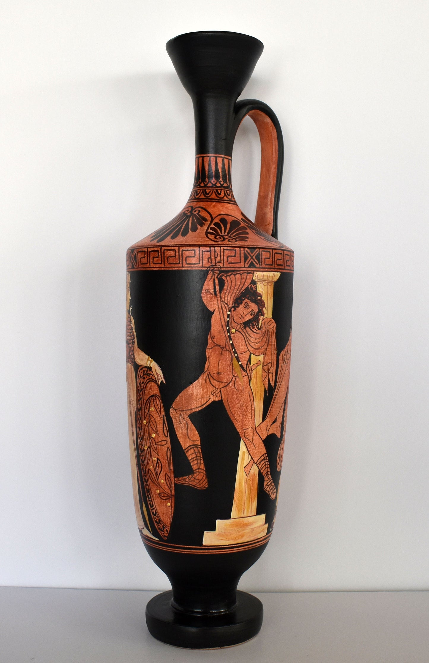 Oidipus killing the sphinx - Lekythos - Classical Period - 410 BC - British Museum - Ceramic Vase