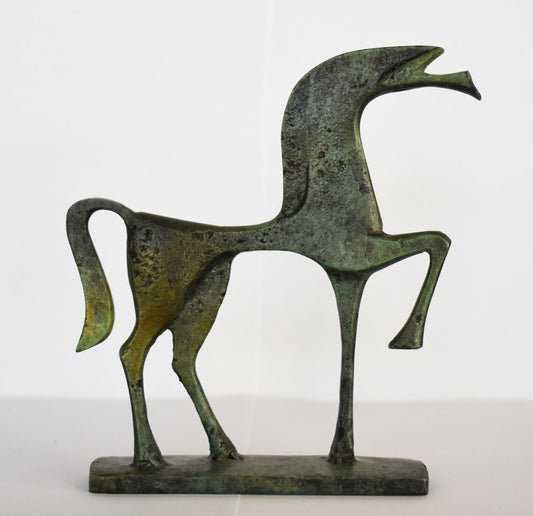 Horse - Ancient Greek - Symbol of Wealth and Prosperity- Pure Bronze Statue