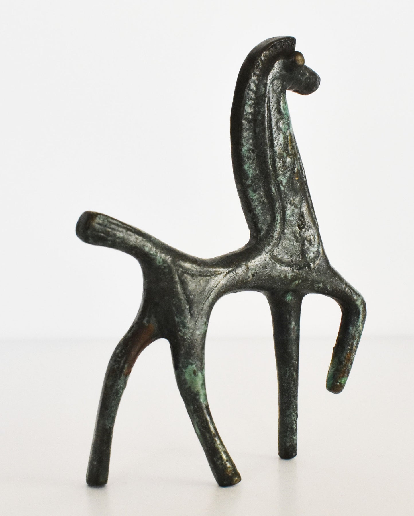 Ancient Greek Horse - Pure Bronze Sculpture - Miniature - Symbol of Wealth and Prosperity