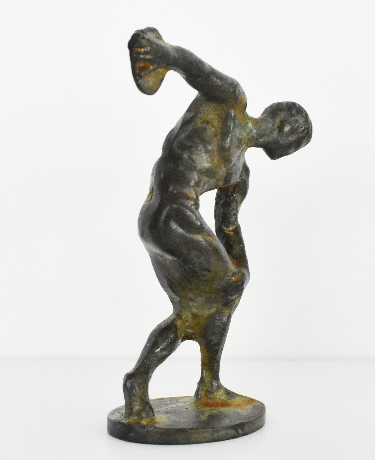 Discobolus of Myron - A heightened awareness of human potential, a belief that man is the measure of all things- pure Bronze Statue