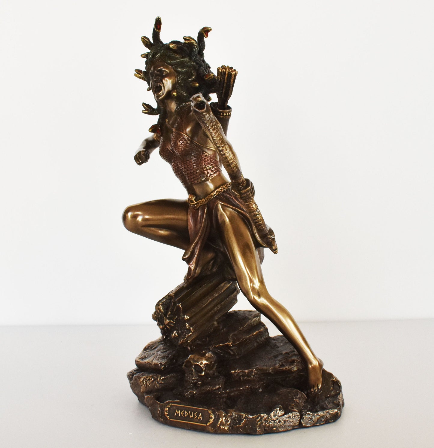 Medusa Gorgo - Snake-Haired Gorgon - Snake Lady -  Monster Figure  - Greek Mythology - Cold Cast Bronze Resin