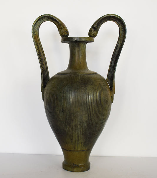 Ancient Greek Macedonian Vase - Hellenistic Period - Museum Reproduction - Pure Bronze Artifact