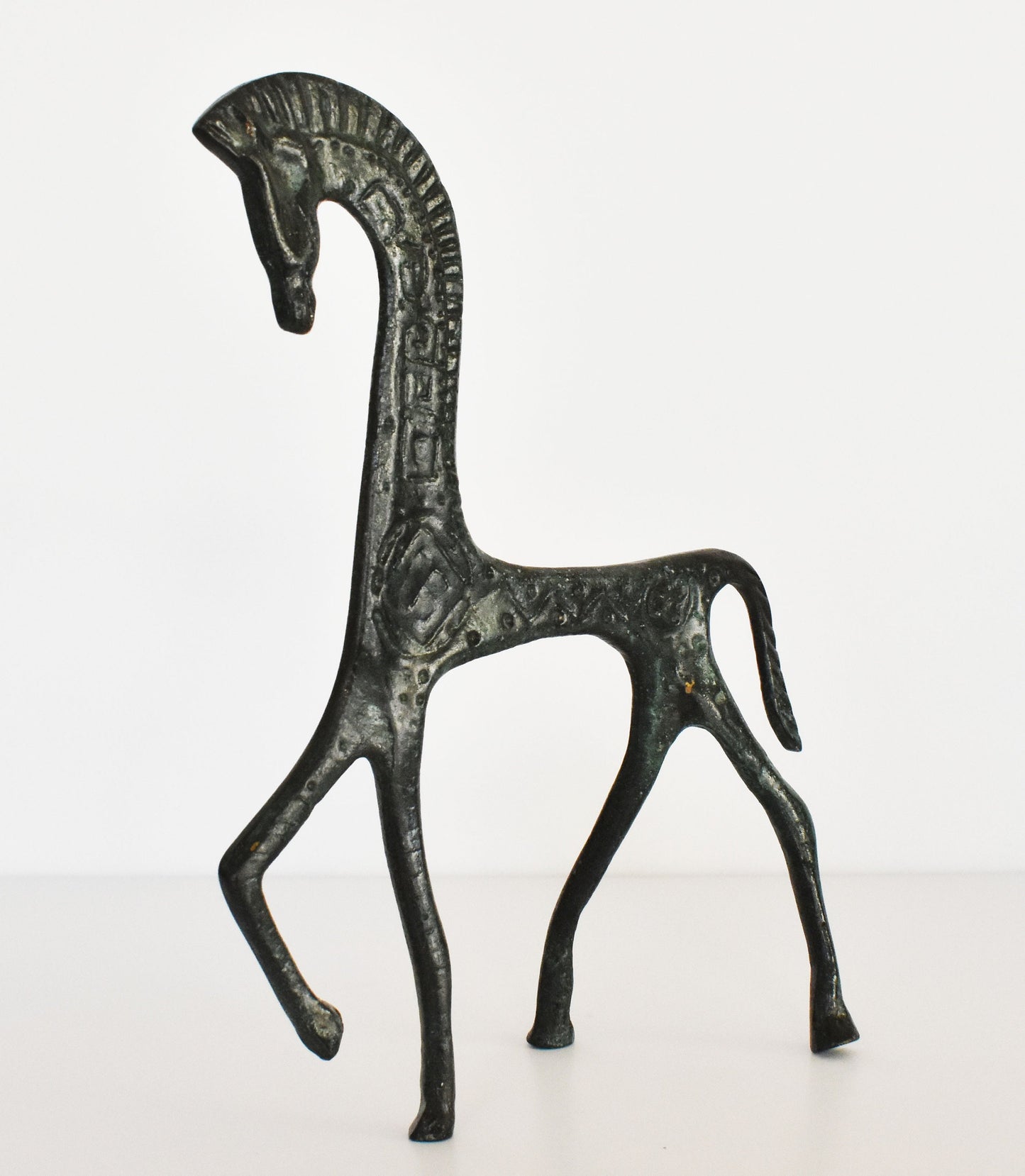 Ancient Greek Horse - Animal, Gift - Pure Bronze Sculpture - Symbol of Wealth and Prosperity