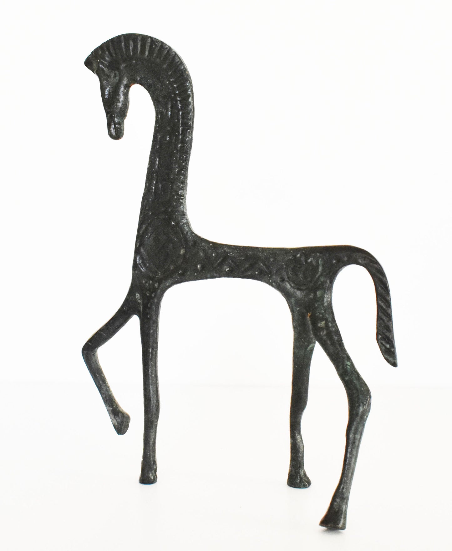 Ancient Greek Horse - Animal, Gift - Pure Bronze Sculpture - Symbol of Wealth and Prosperity