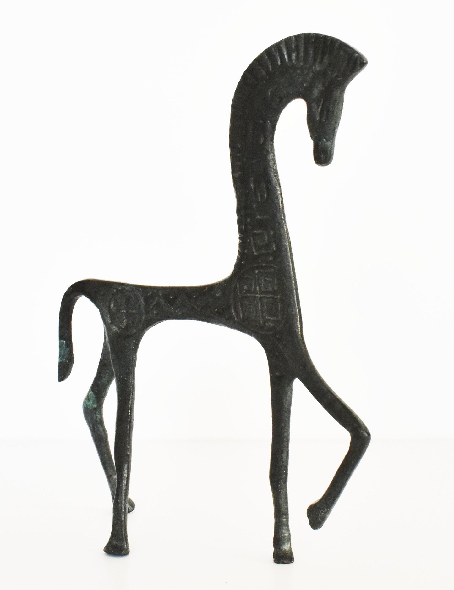 Ancient Greek Horse - Animal, Gift - Pure Bronze Sculpture - Symbol of Wealth and Prosperity