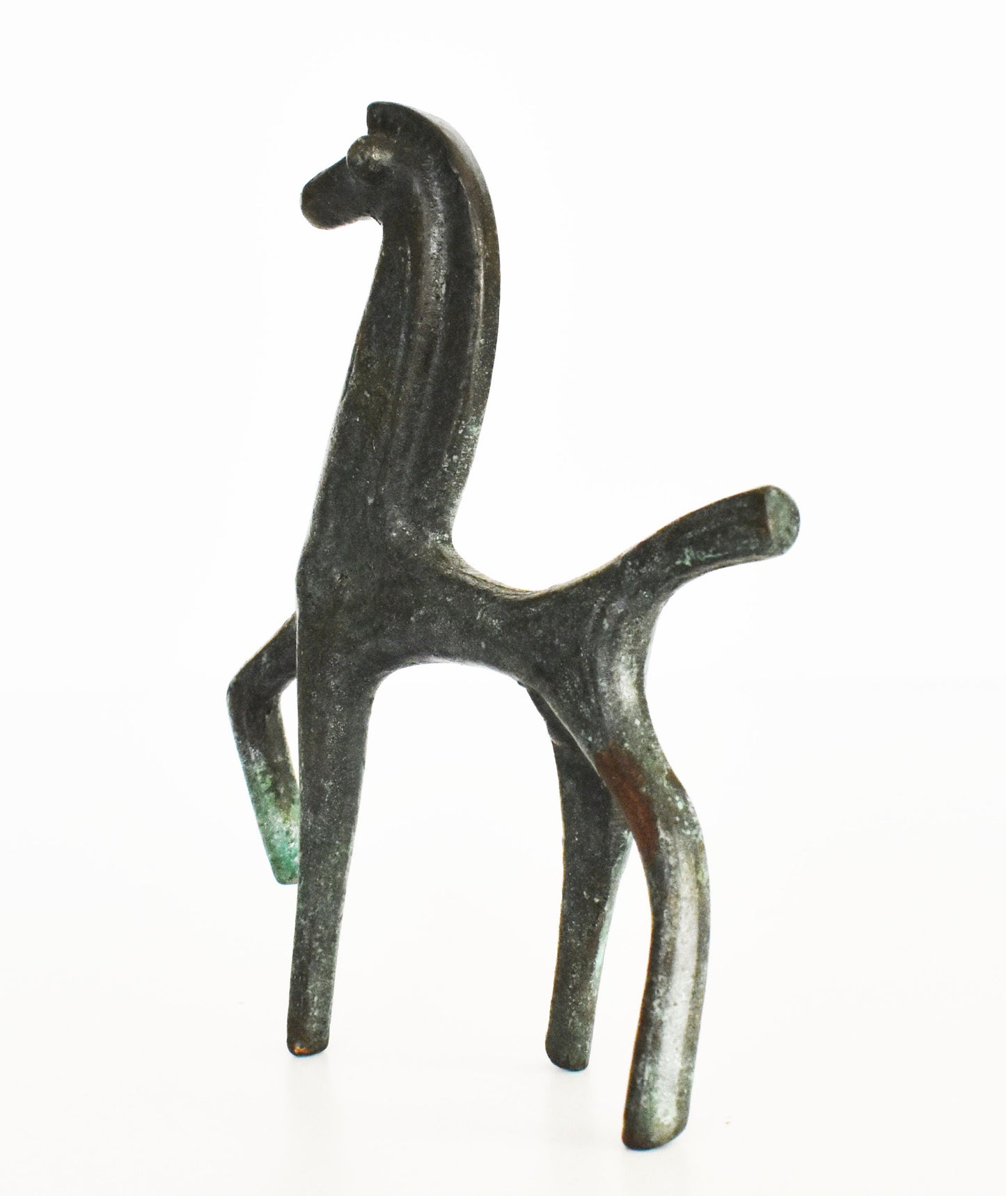 Ancient Greek Horse - Pure Bronze Sculpture - Miniature - Symbol of Wealth and Prosperity