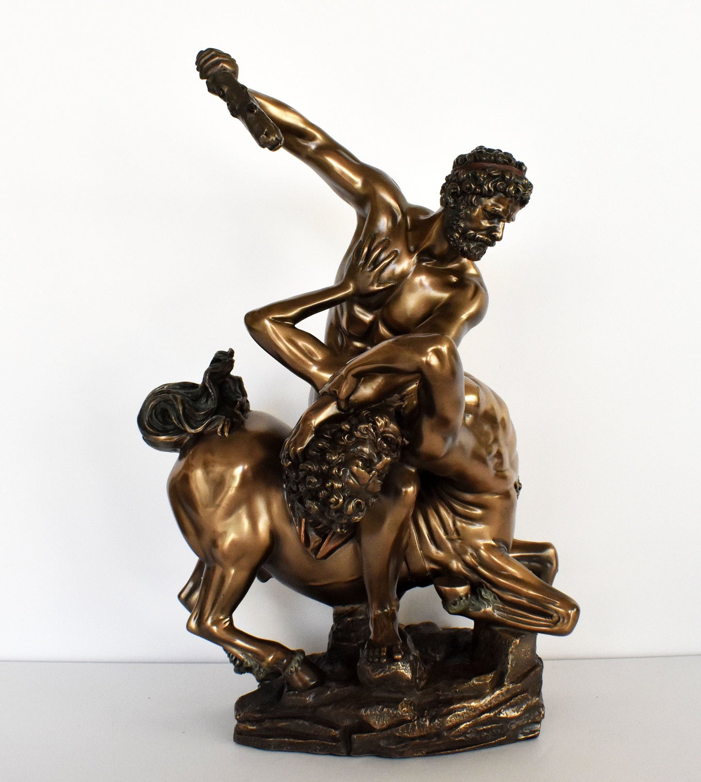 Hercules and Centaur Nessus - Replica of Giambologna - Loggia dei Lanzi, Piazza della Signoria, Florence - Cold Cast Bronze Resin