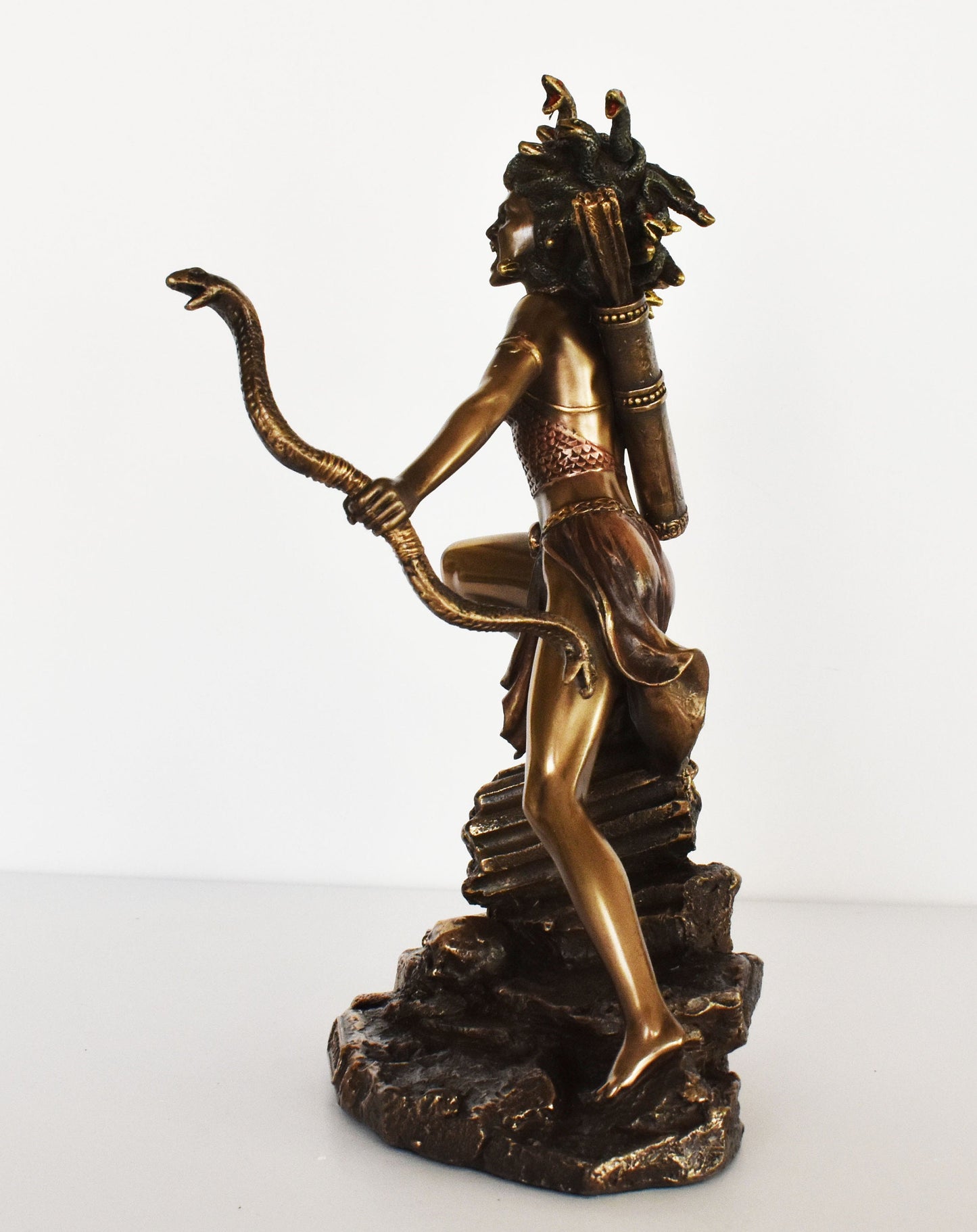 Medusa Gorgo - Snake-Haired Gorgon - Snake Lady -  Monster Figure  - Greek Mythology - Cold Cast Bronze Resin