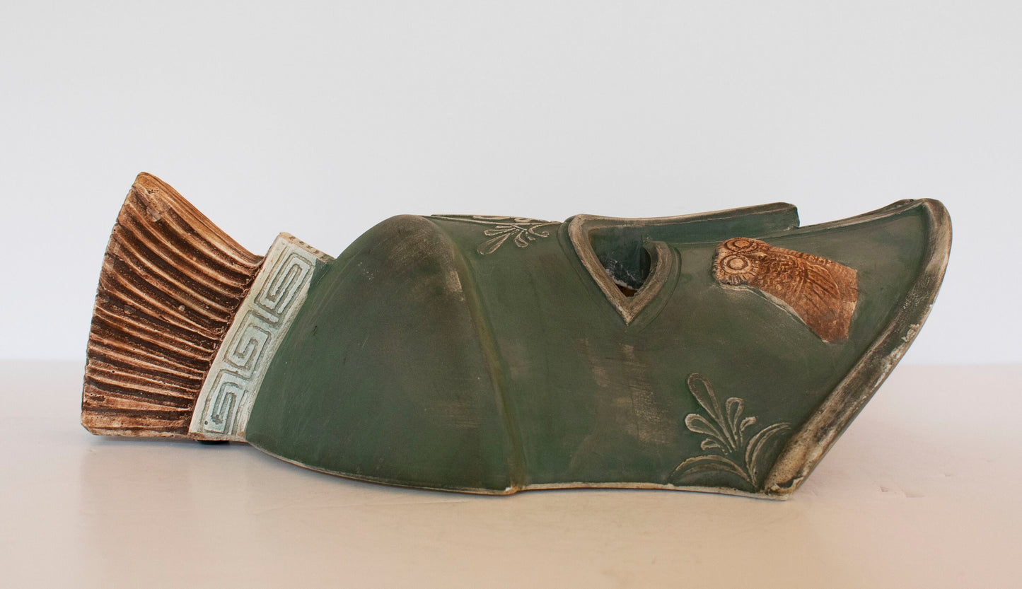 Athenian Helmet Mask with Owls - Attica - Symbol of Goddess Athena  - Battle of Marathon - 490 BC - Greco-Persian War - Wall Decoration