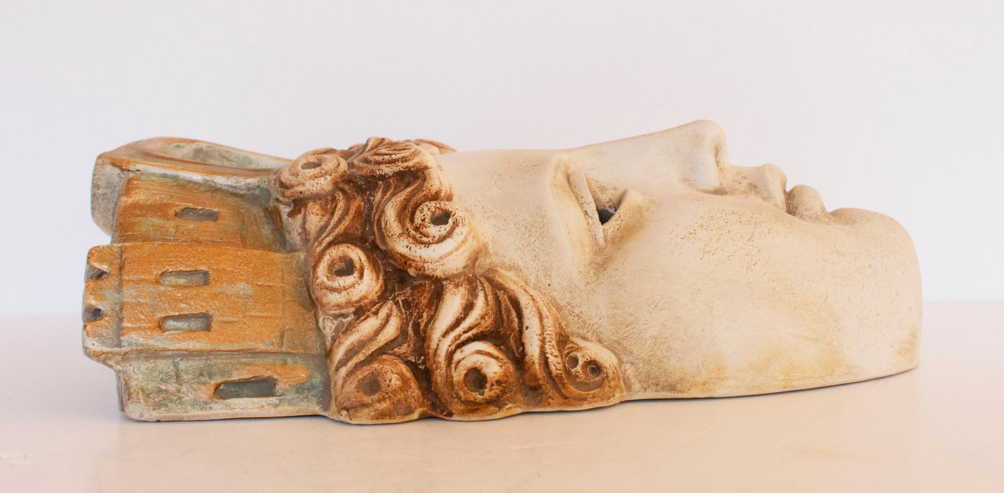 Tyche Fortuna Mask - Greek Roman Goddess of Fortune, Good Luck, Chance, Providence, Succes, Prosperity and Fate - Wall Decoration