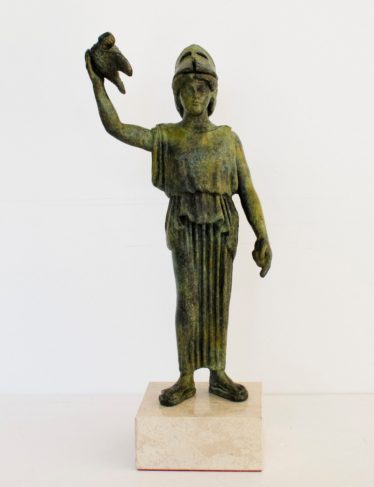 Athena Minerva with Owl - Greek Roman Goddess of Wisdom - c 460 BC - Metropolitan Museum of Art - Replica - pure bronze  Statue