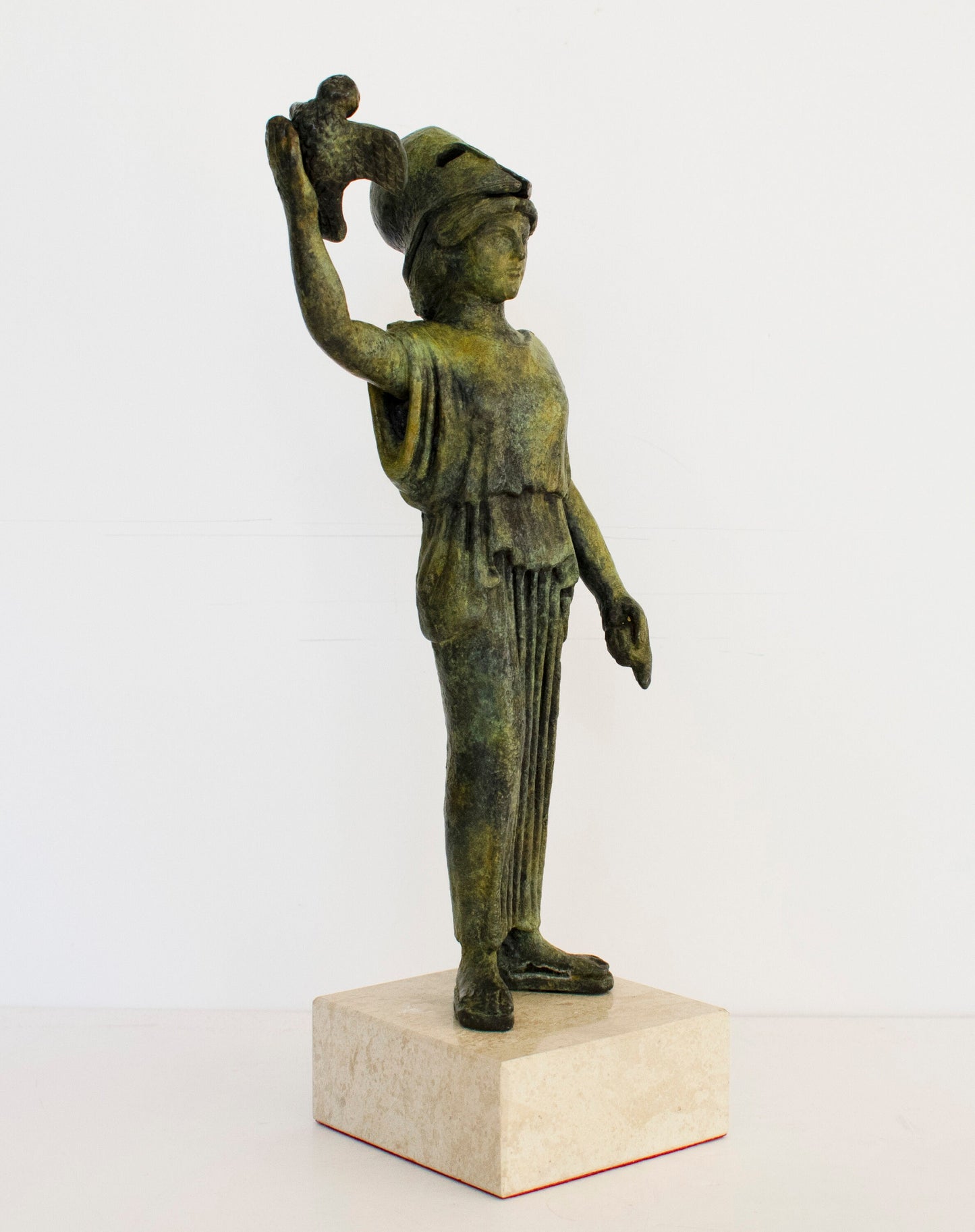 Athena Minerva with Owl - Greek Roman Goddess of Wisdom - c 460 BC - Metropolitan Museum of Art - Replica - pure bronze  Statue