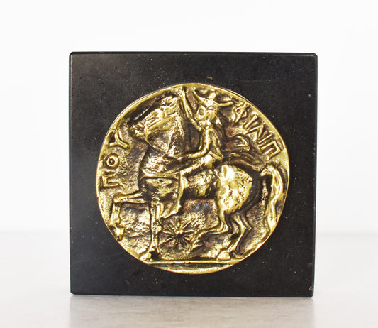 Philip II - King of Macedonia - Expanded his Empire over all of Greece - Father of Alexander the Great - Paperweight - pure bronze  statue