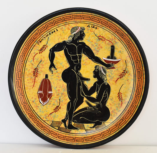 Homoerotic Scene between Two Males  - Athens, 500 BC - Love is the whole thing. We are only pieces - Ceramic - Meander - Handmade in Greece