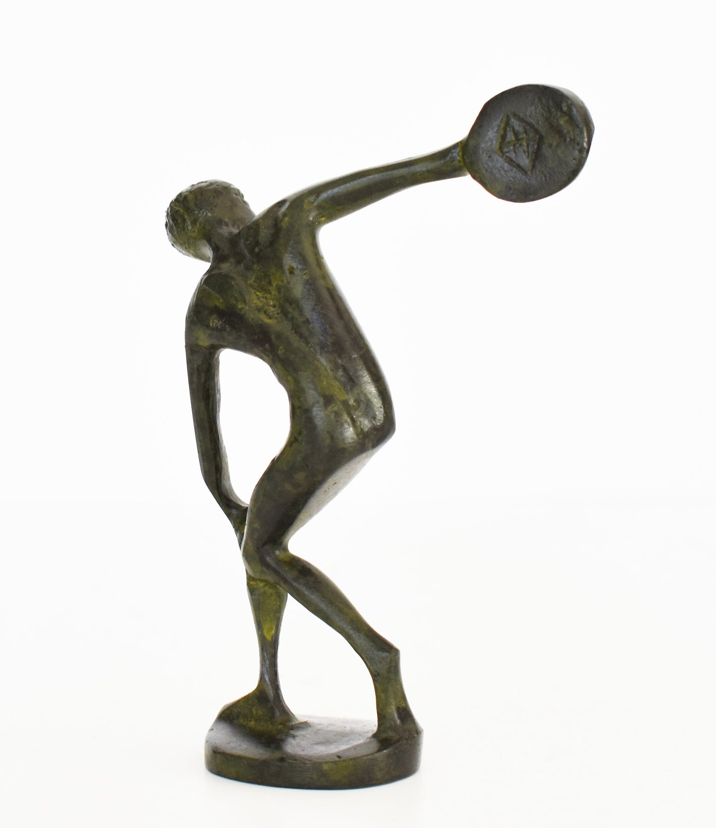 Discobolus of Myron - Discus Thrower - The naked human body is on display, clearly showing human emphasis - pure Bronze Sculpture