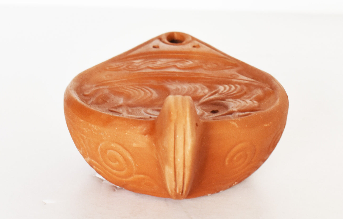 Oil Lamp - Greek - Traditional Ship - Museum Reproduction - Ceramic Artifact