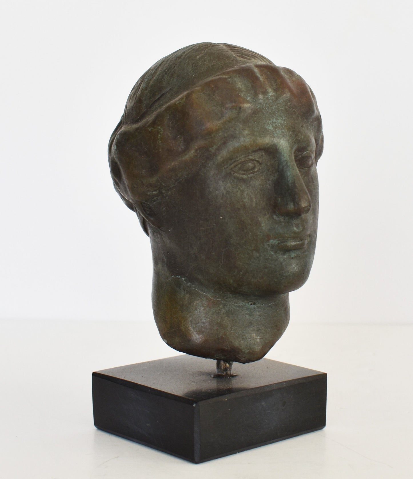 Persephone - Wife of Hades and the Queen of the Underworld - Marble Base - Museum Reproduction - Head Bust- Bronze Colour Effect