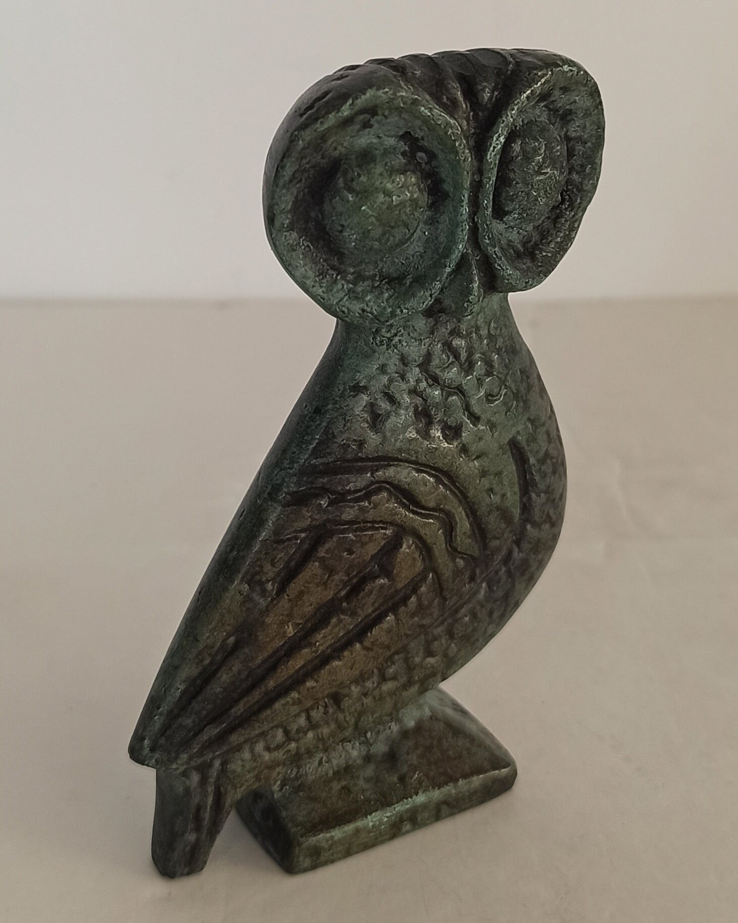 Owl of Wisdom and Intelligence - Animal - Small - Symbol of Goddess Athena Minerva - Ancient Greece - pure bronze  statue