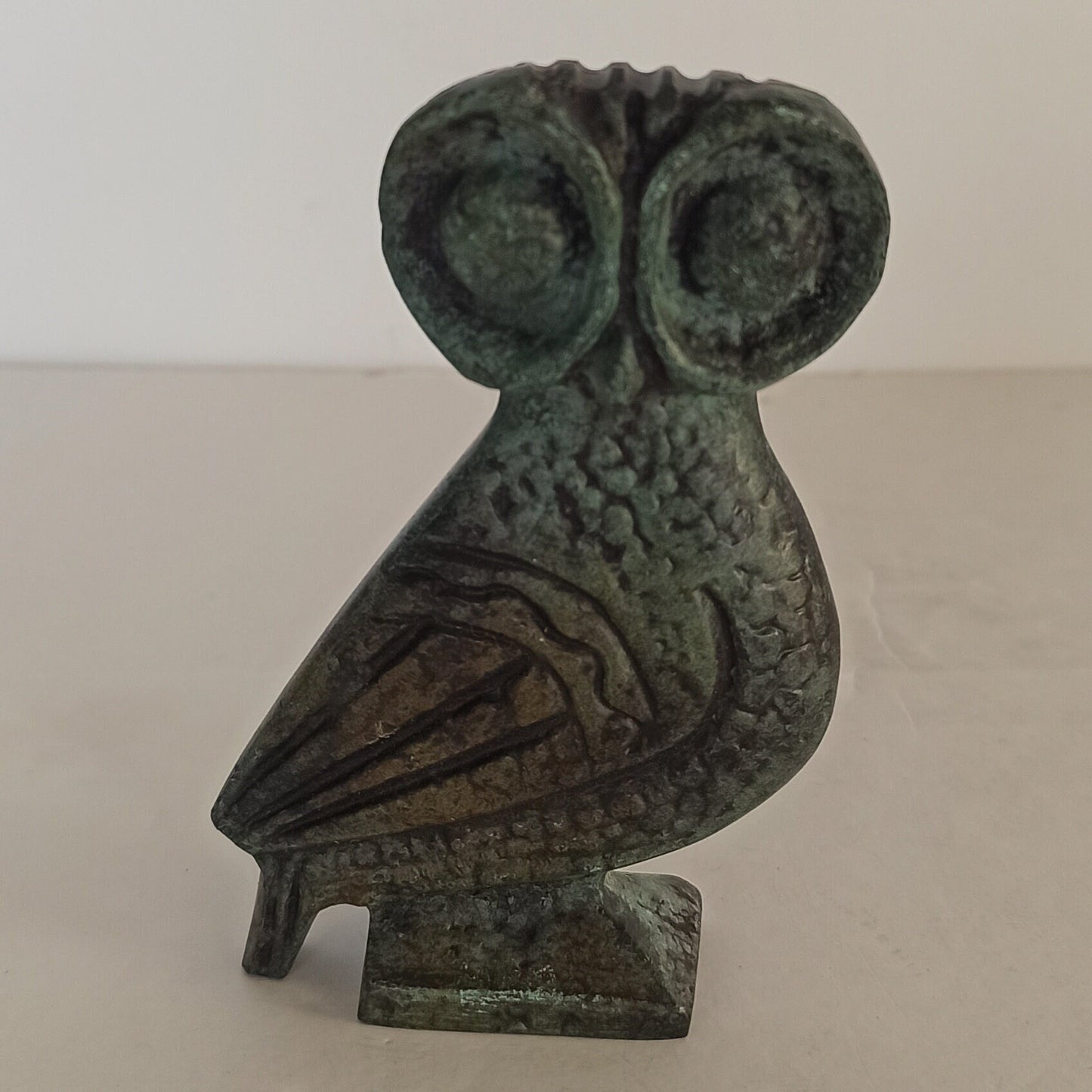 Owl of Wisdom and Intelligence - Animal - Small - Symbol of Goddess Athena Minerva - Ancient Greece - pure bronze  statue