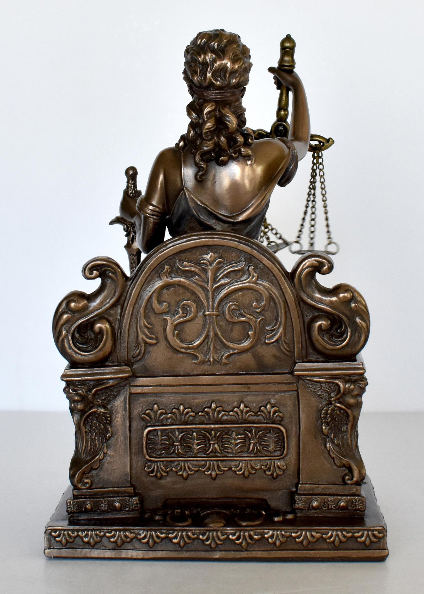 Themis Justitia - Greek Roman Goddess of Divine Law and Order, Fairness, Natural Law and Custom - Lady Justice - Cold Cast Bronze Resin