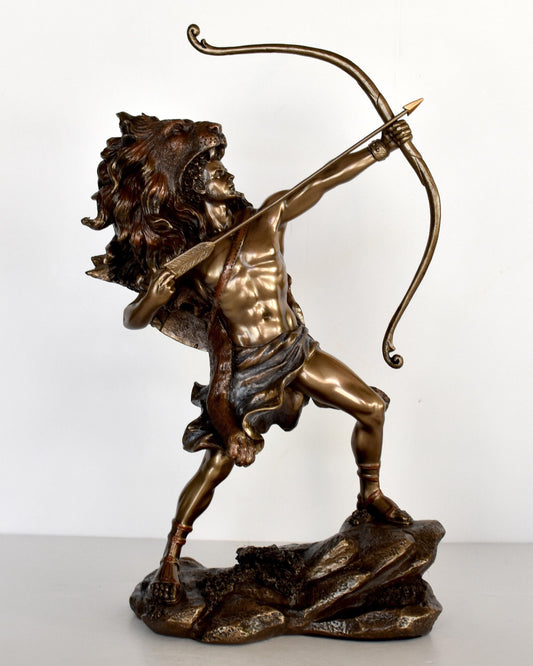 Hercules - Heracles - Son of Zeus and Alcmene - Greek Divine Hero - The 12 Labours - Strong, Brave and Masculine - Cold Cast Bronze Resin