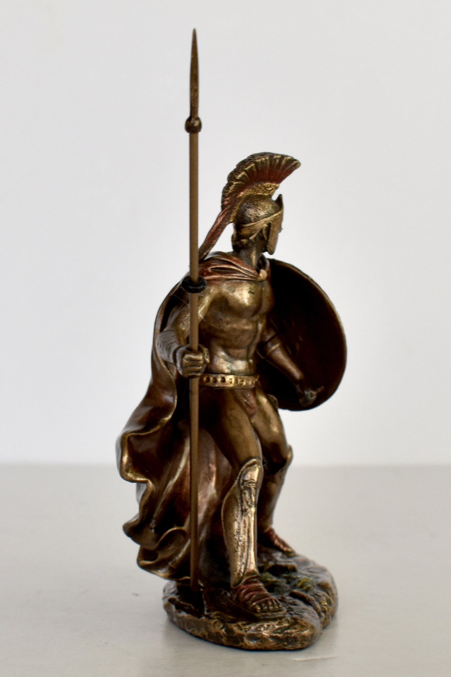 Leonidas - Spartan King - Leader of 300 - Battle of Thermopylae - 480 BC - Molon Labe, Come and Take Them - Small - Cold Cast Bronze Resin