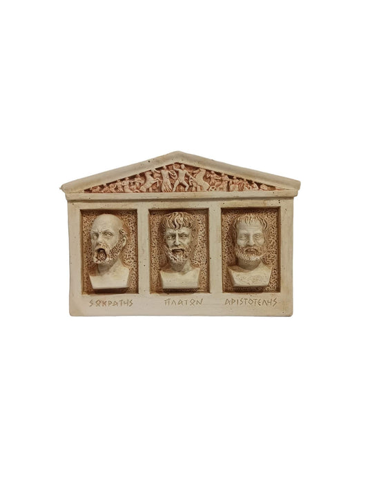 Socrates Plato Aristotle - Ancient Greek Philosophers - Fathers of Western Philosophical Thought - Wall Decoration - Casting Stone