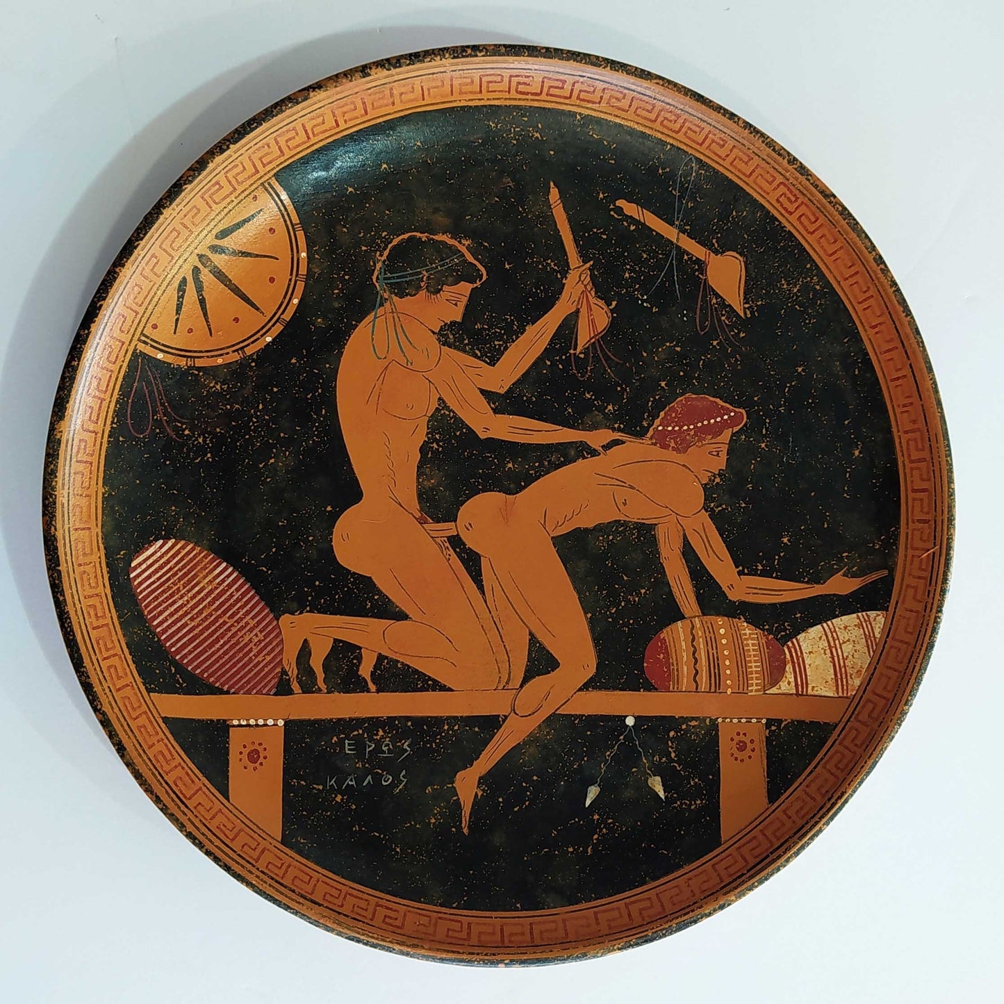 Homoerotic Scene between Two Males  - Athens - Tis better to have loved and lost, than never to have loved at all - Handmade in Greece