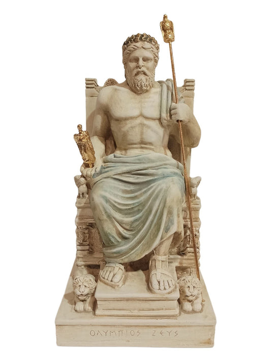 Zeus Jupiter - Greek Roman God of the Sky, Law and Order, Destiny and Fate - King of the Gods of Mount Olympus - Casting Stone