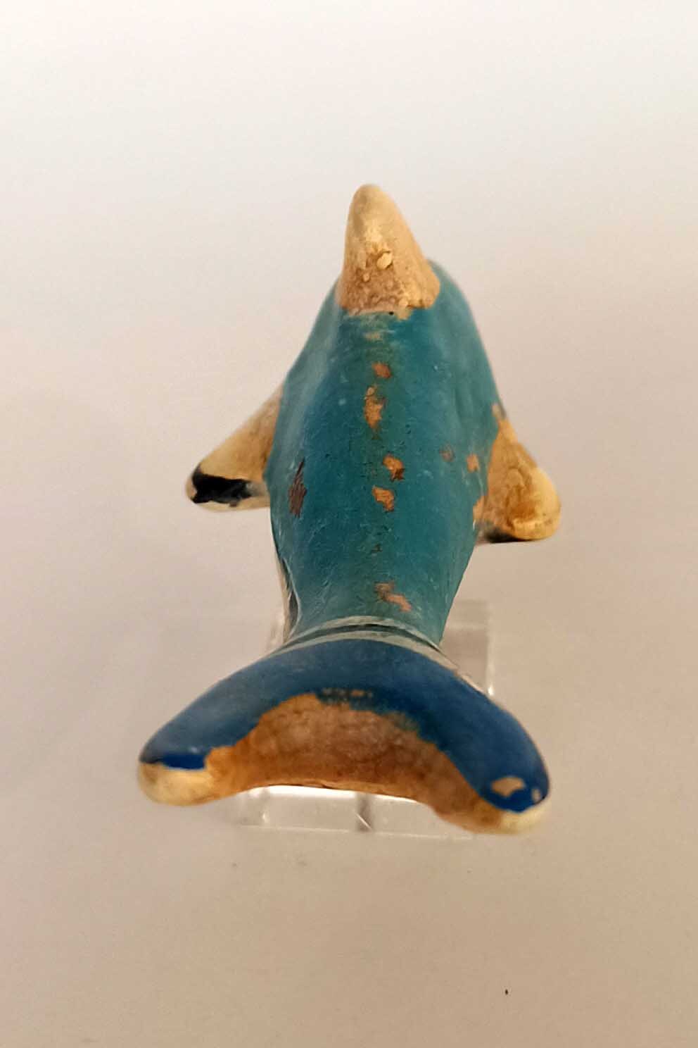 Dolphin from Thera  - 1700 BC - Symbol of Divine Protection, Guidance - Miniature - Plexiglass Base - Museum Reproduction - Ceramic Artifact