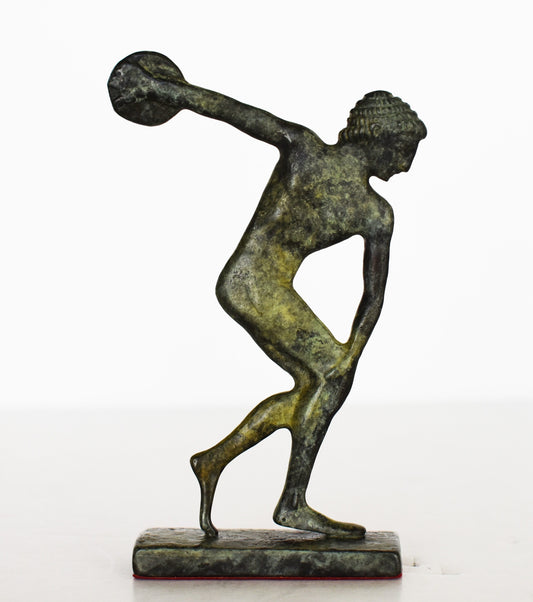 Discobolus - Discus Thrower - Olympic Games Athlete -  Classical Period - Replica - pure Bronze Sculpture