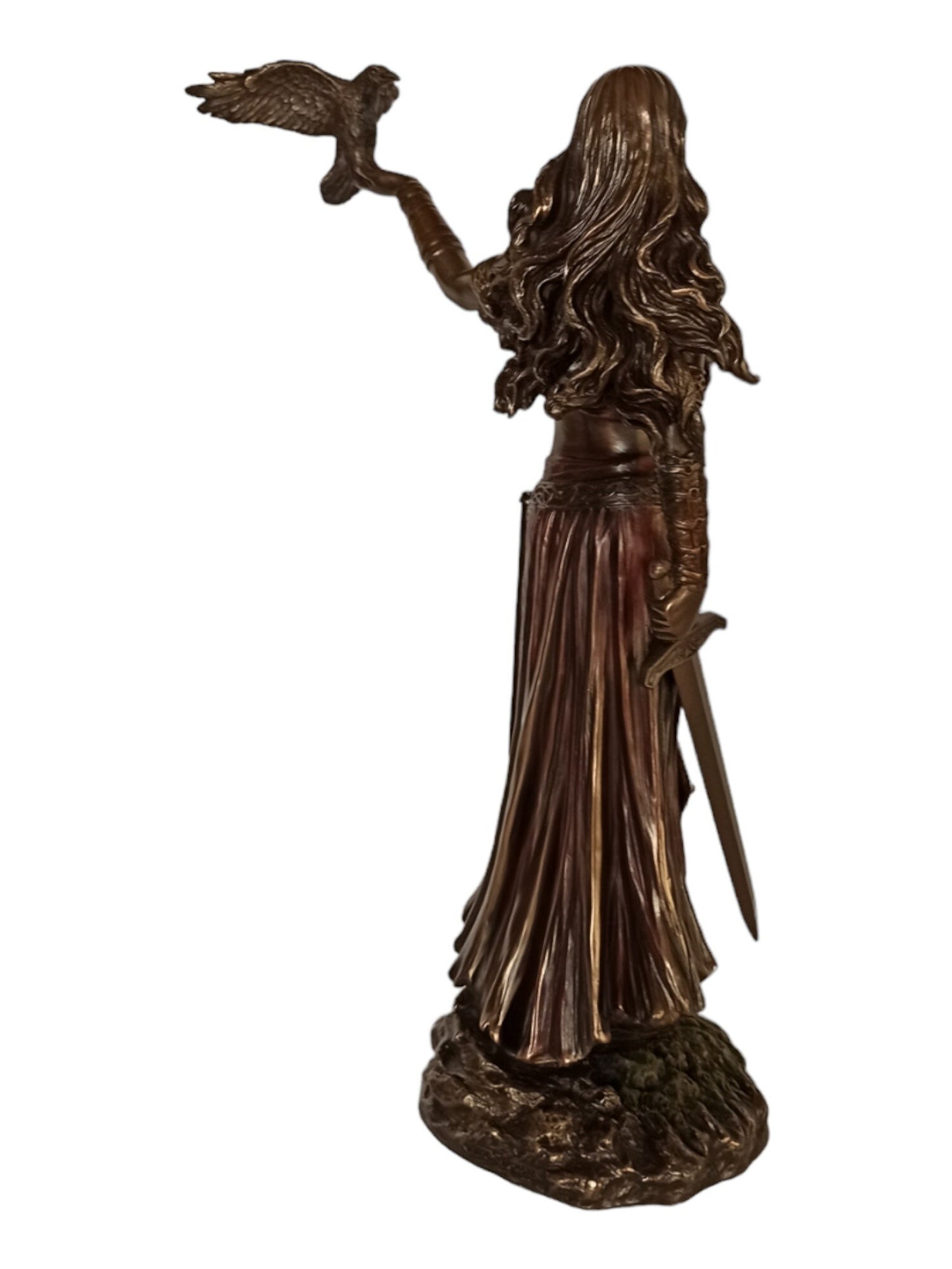 Morrígan Morrígu -  Irish Mythology - Goddess of war and fate, foretelling doom, death, or victory in battle - Cold Cast Bronze Resin