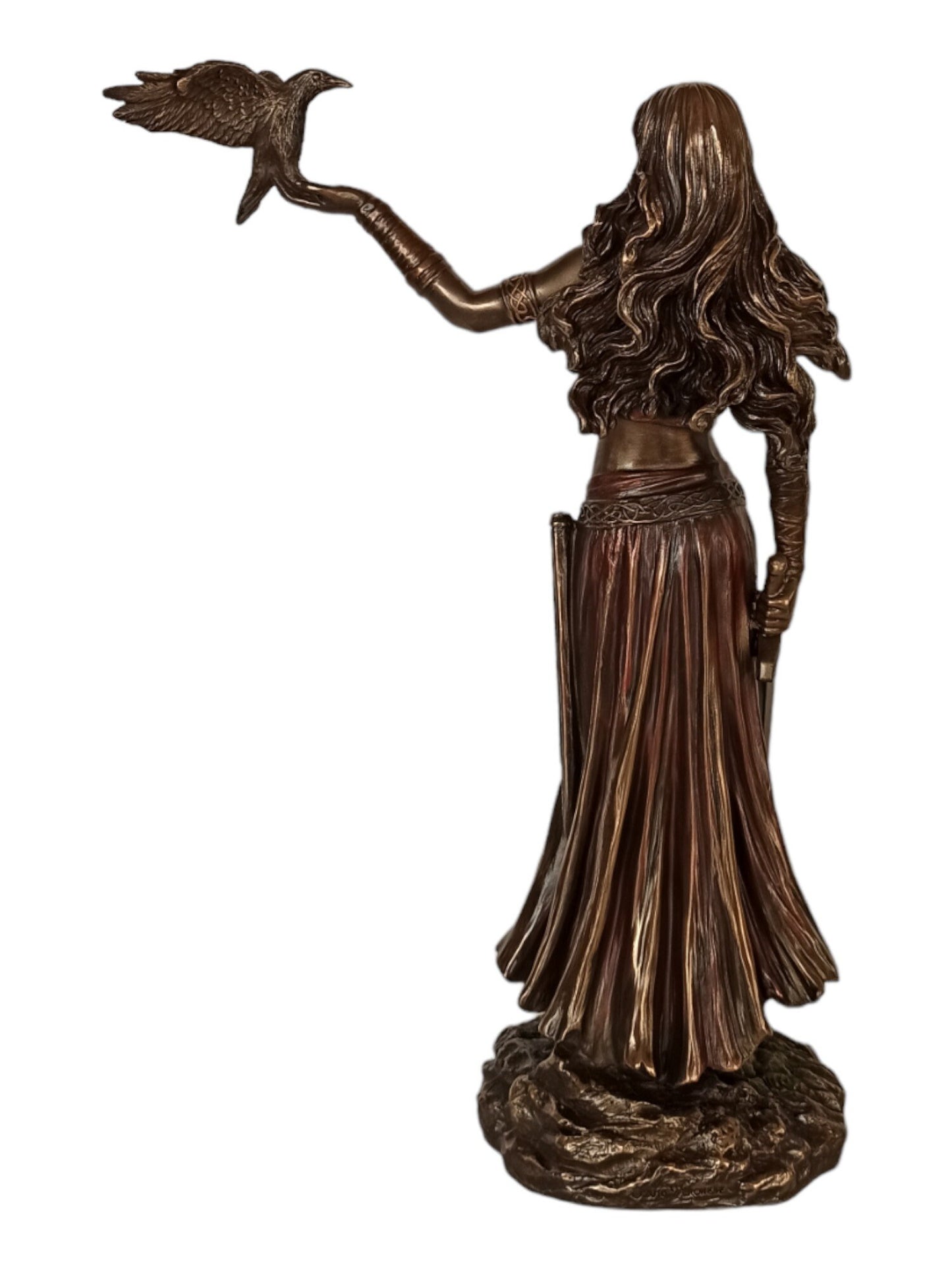 Morrígan Morrígu -  Irish Mythology - Goddess of war and fate, foretelling doom, death, or victory in battle - Cold Cast Bronze Resin