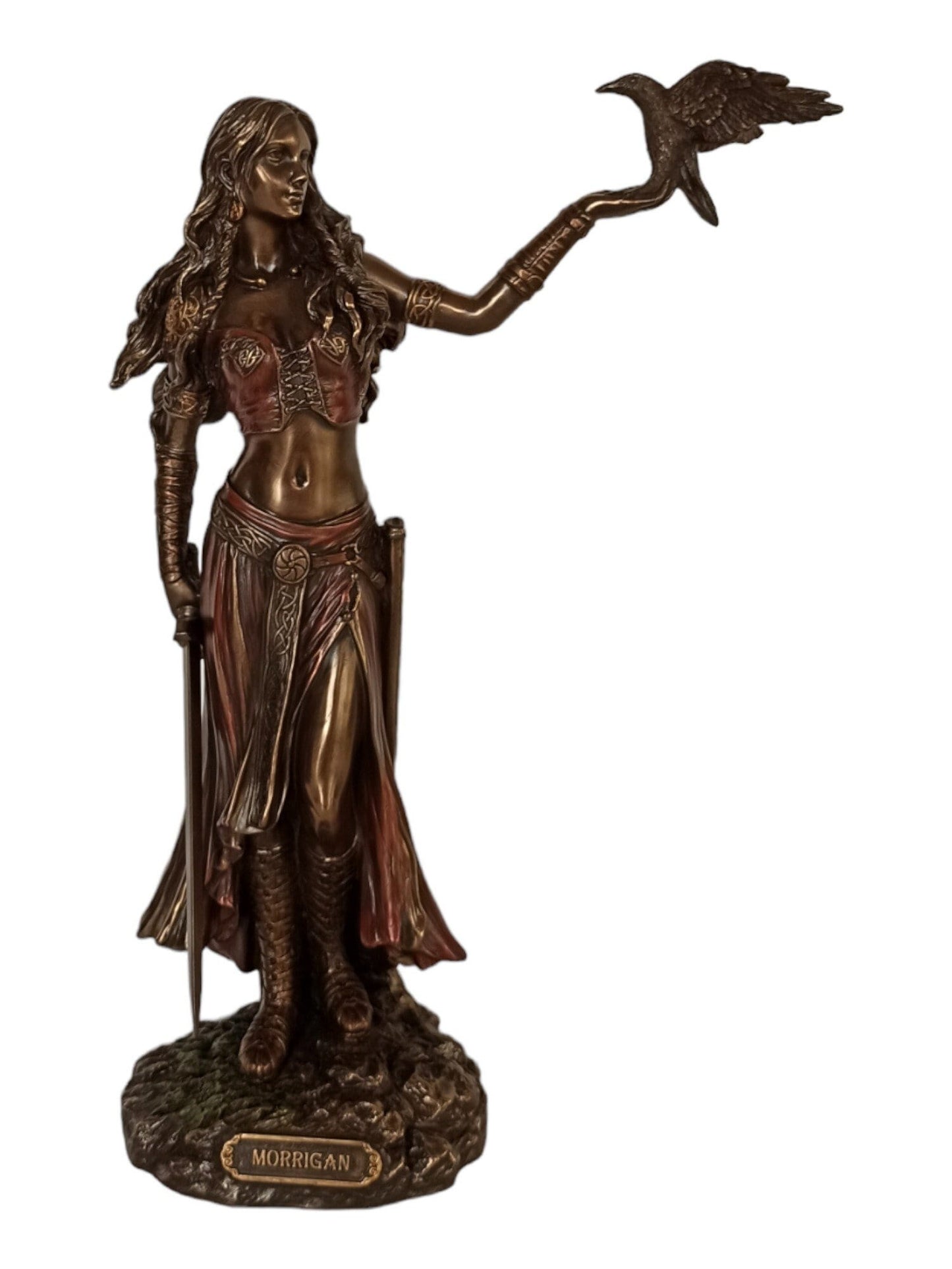 Morrígan Morrígu -  Irish Mythology - Goddess of war and fate, foretelling doom, death, or victory in battle - Cold Cast Bronze Resin