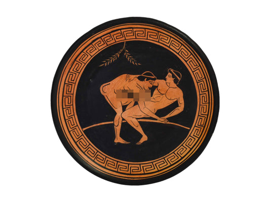 Homoerotic Scene between Two Males  - Athens, 500 BC - Love is friendship that has caught fire - Ceramic - Meander - Handmade in Greece