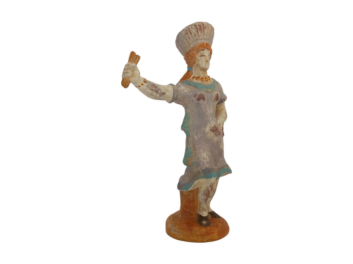 Maenad Figurine - Dancer - Boeotia - 400 BC - Museum Reproduction - Ceramic Artifact