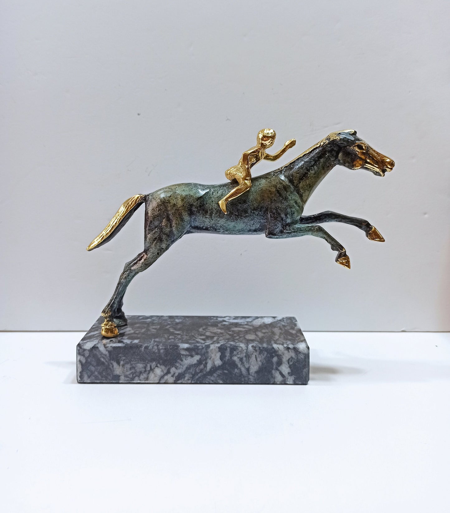 Jockey of Artemision - a young boy riding a horse - Hellenistic Period, 150–140 BC - Athens National Museum - Reproduction - pure Bronze