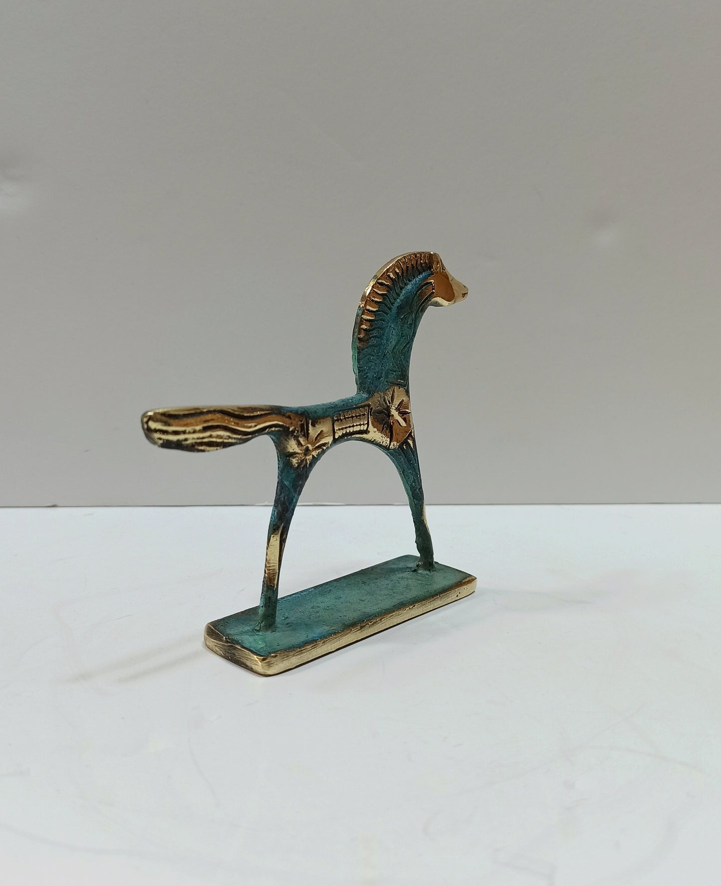 Ancient Greek Horse - Athens, Attica - 500 BC - pure Bronze Sculpture - Symbol of Wealth and Prosperity