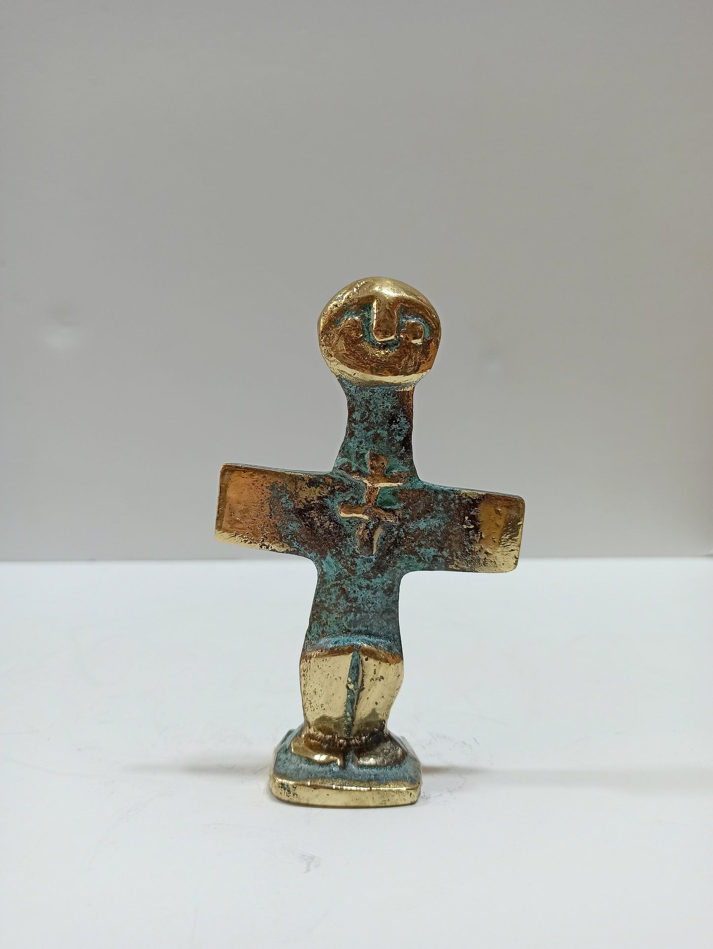 Idol of Pomos - Cross Shaped - Chalcolithic period - 3000 BC - Cyprus Museum, Nicosia - Reproduction - Pure Bronze Statue