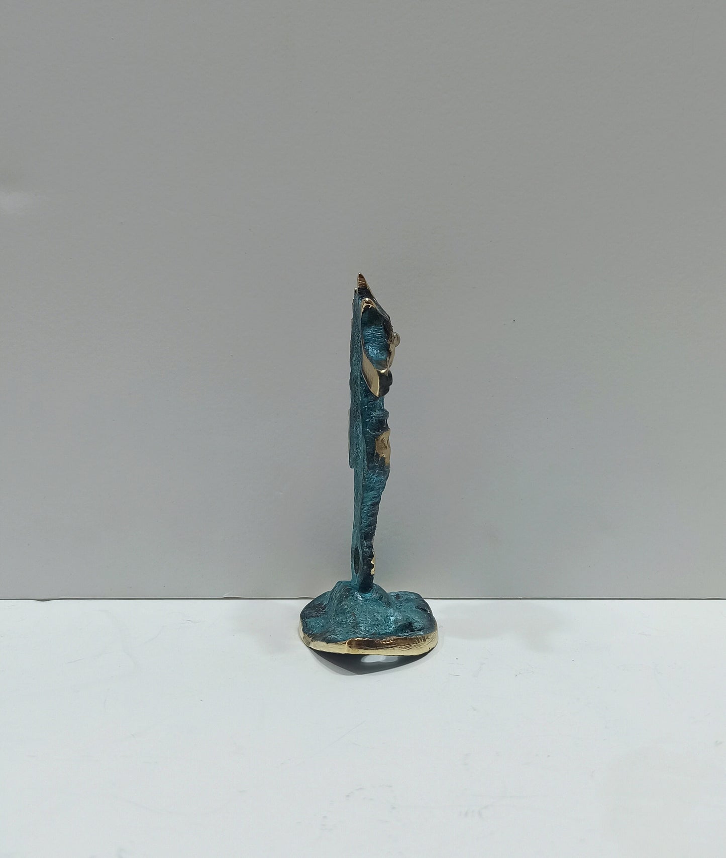 Hippocampus Seahorse  - Miniature - Symbol of God Poseidon - Power, Water, Helpfulness, Bravery - pure Bronze Sculpture