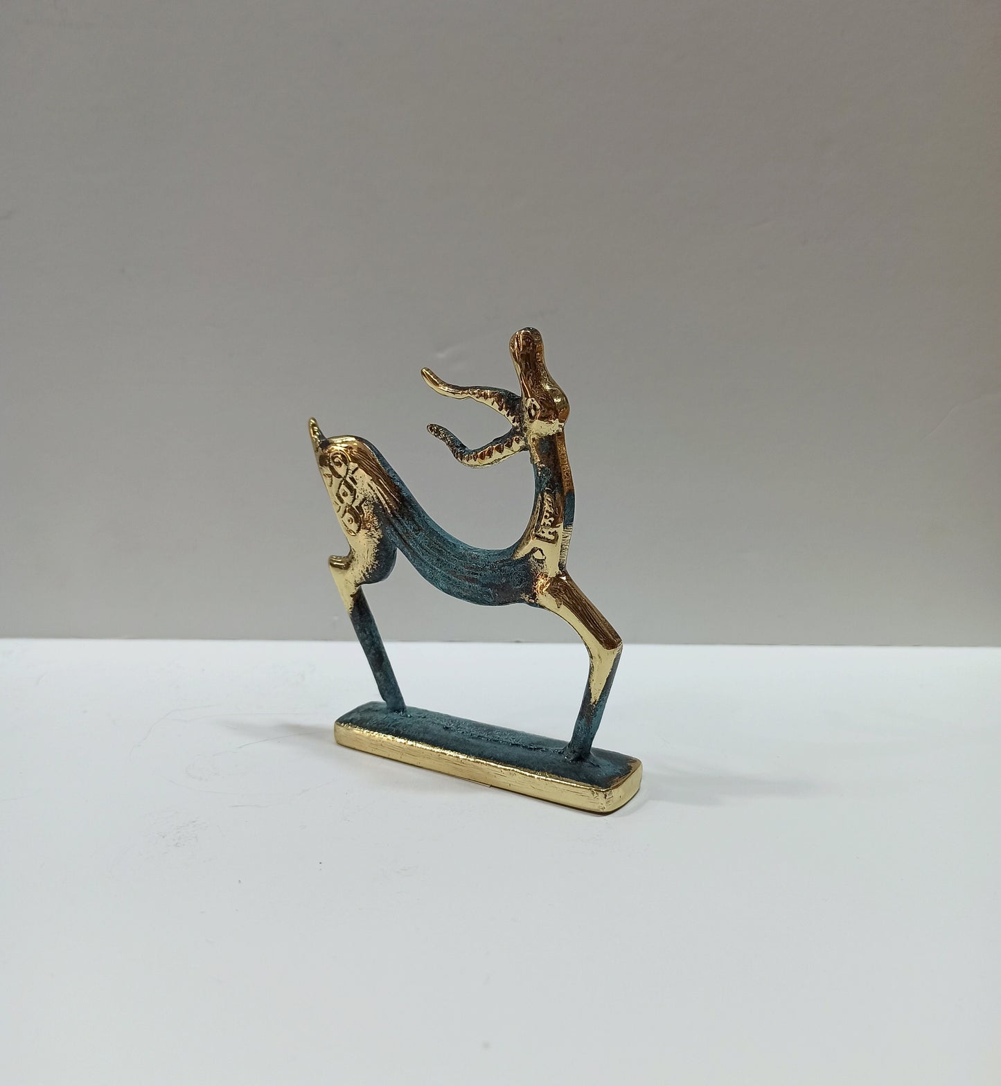 Deer - Symbol of Gentleness and Heart Intelligence - Their energy can help to work toward with  goals - pure bronze  statue