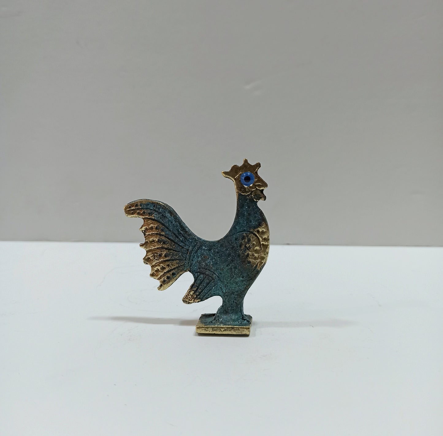 Rooster - Universal Solar Emblem - Symbol of Resurrection, Insolence, Inordinate Desire and  Self-Confidence - Miniature - pure bronze