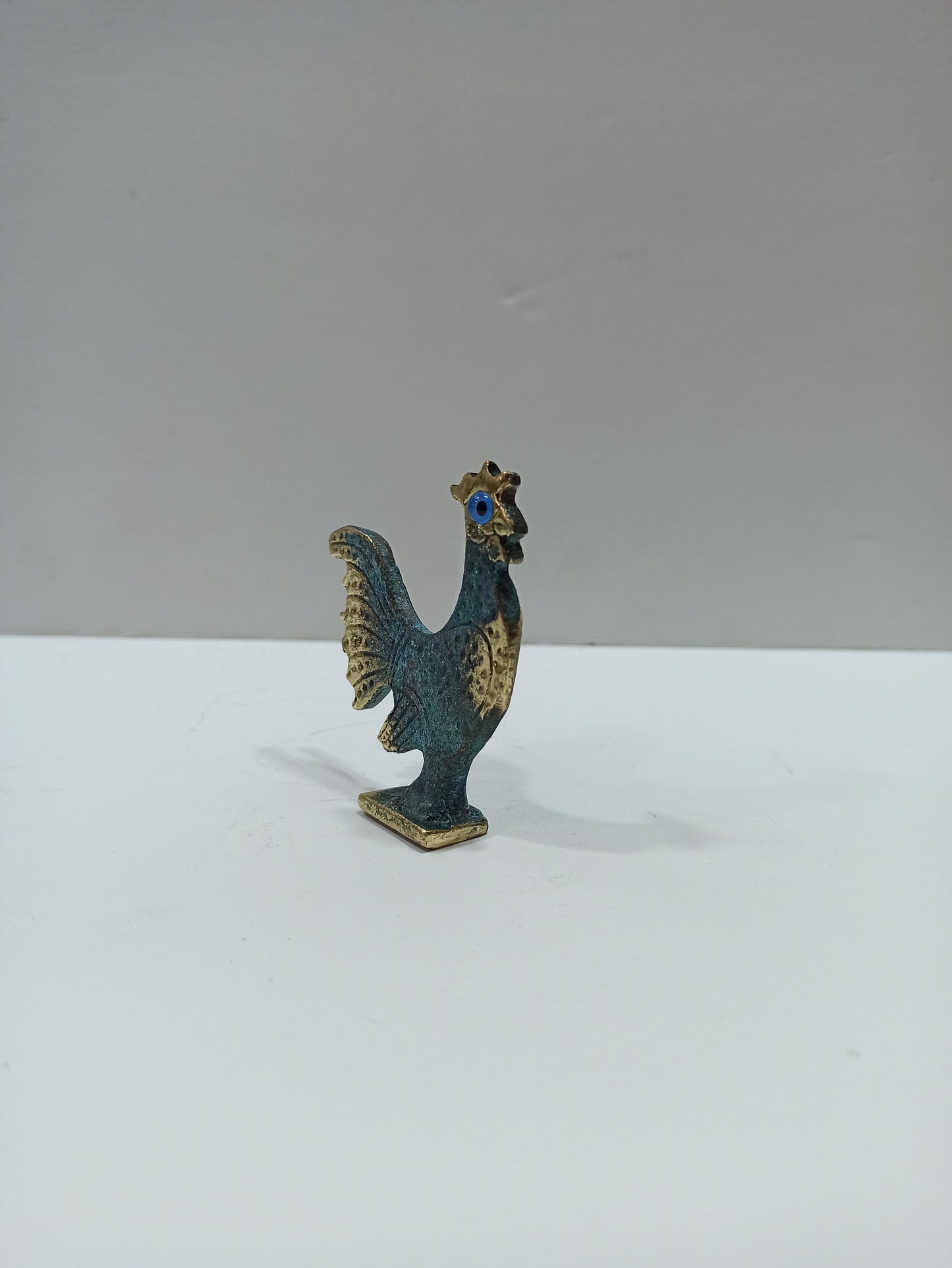 Rooster - Universal Solar Emblem - Symbol of Resurrection, Insolence, Inordinate Desire and  Self-Confidence - Miniature - pure bronze