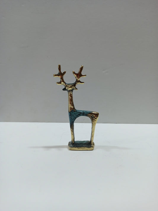 Idol of a Deer - Symbol of Gentleness and Heart Intelligence - Their energy can help to work toward with  goals - pure bronze  statue