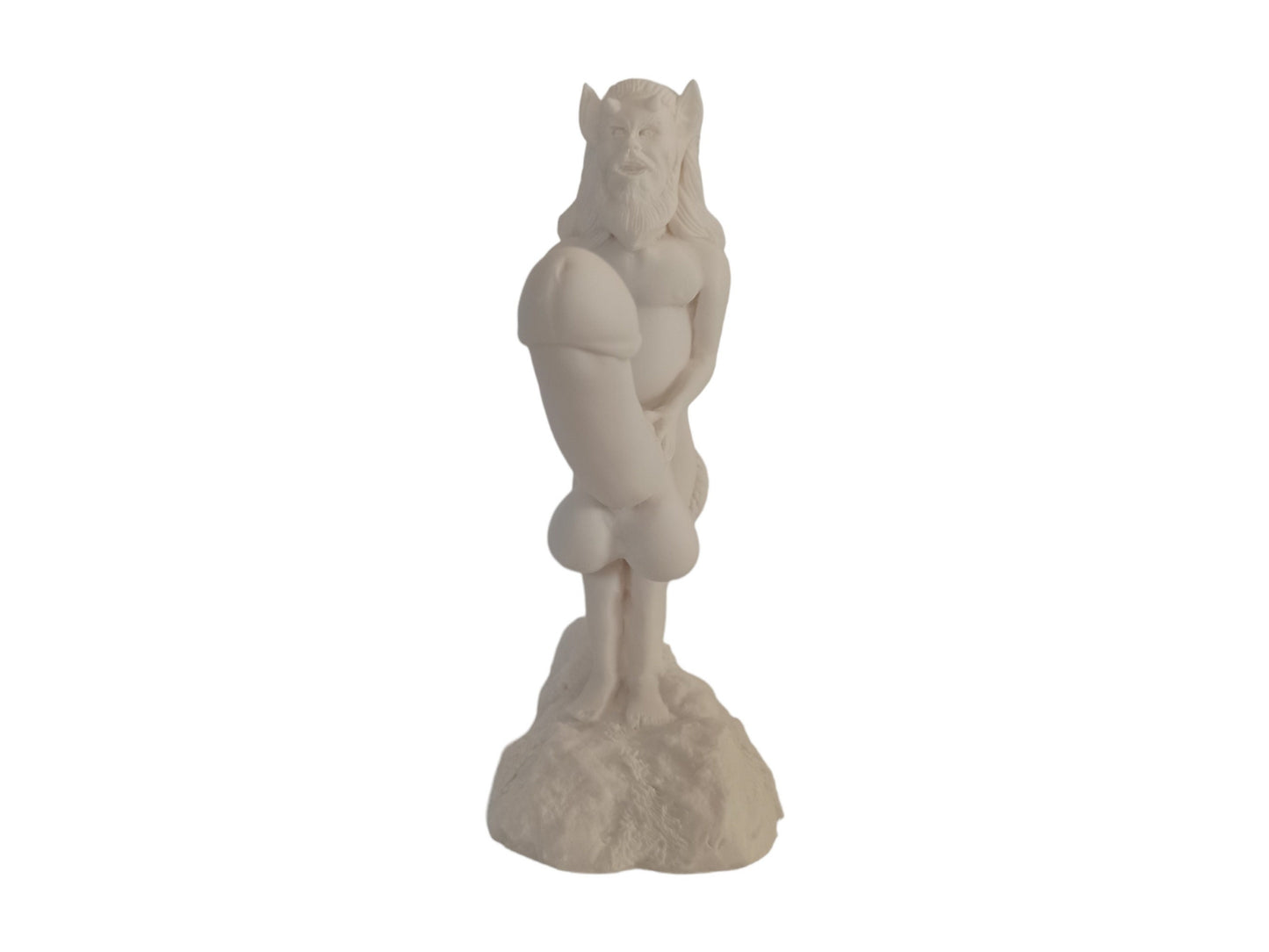 Satyr Silenus - Male wild spirits of nature in Greek mythology - half-man and half-beast - Ready for Every Physical Pleasure - Alabaster