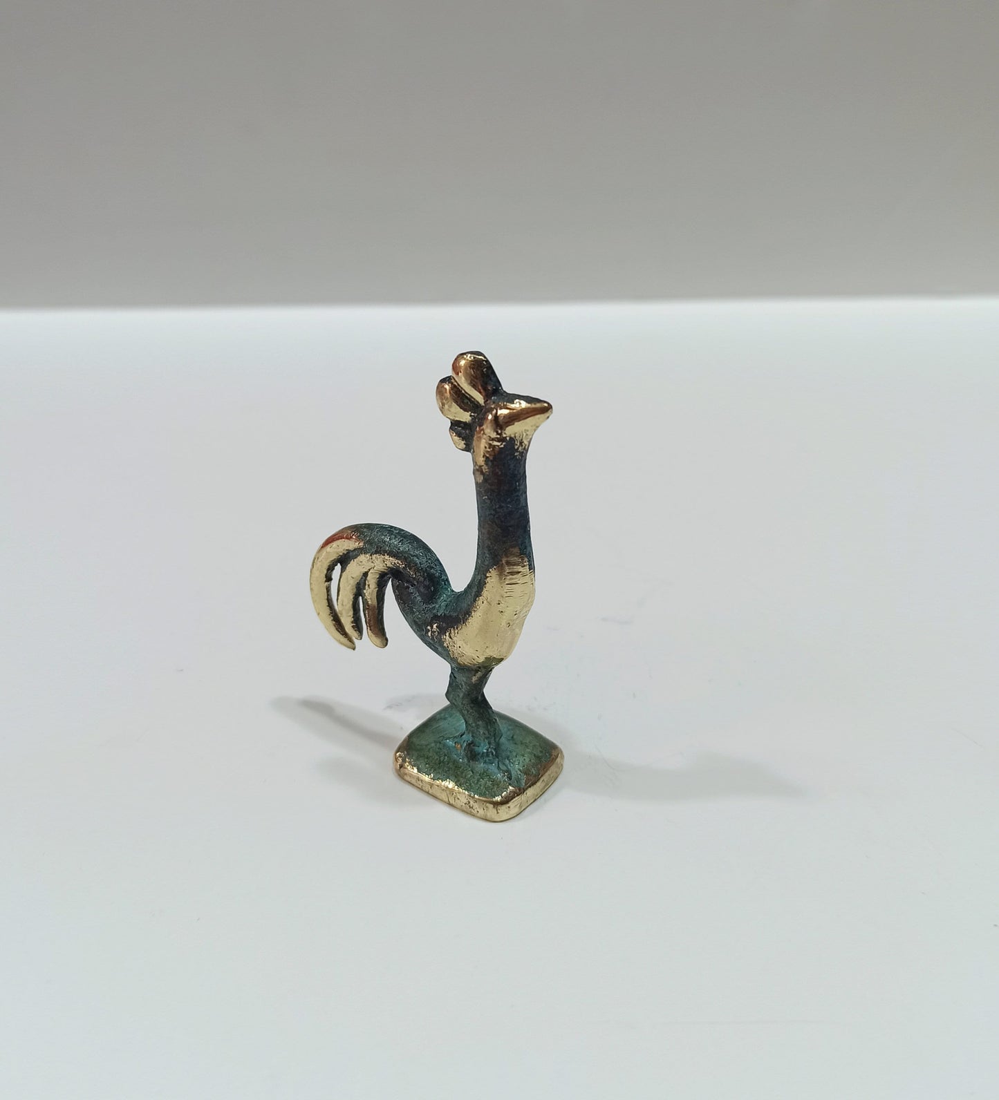 Rooster - Alectryon - Symbol of Resurrection, Insolence, Inordinate Desire and  Self-Confidence - Miniature - pure bronze  statue